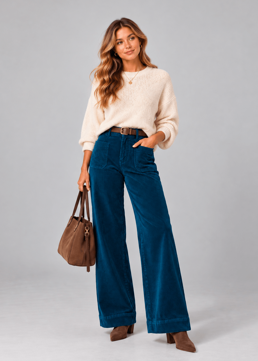 Pantalon corduroy LOLA DENIM WIDE LEG