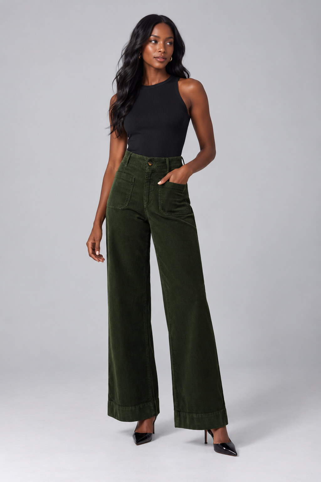 Pantalon corduroy LOLA DENIM WIDE LEG