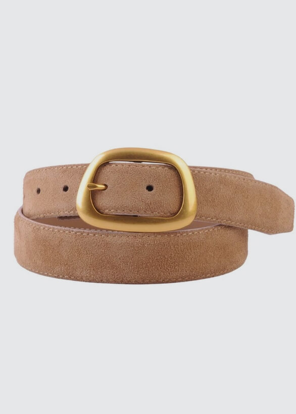 Ceinture en cuir suédé