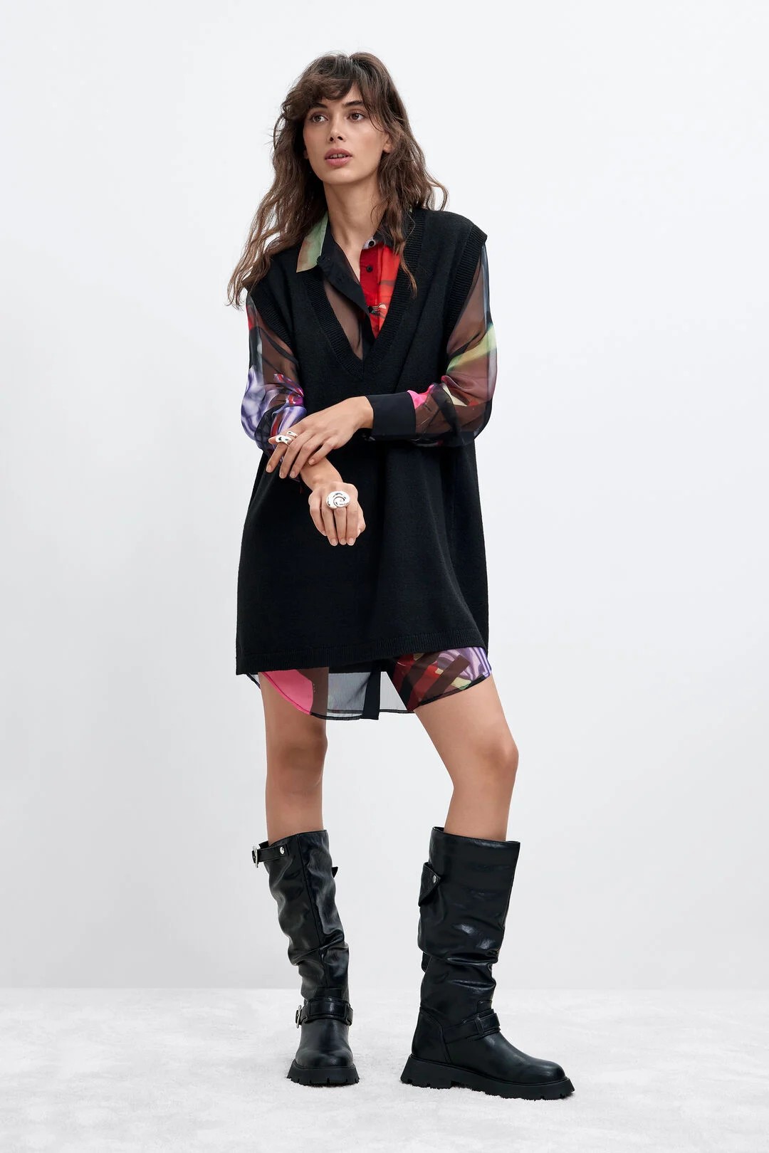 Robe chemise combinée DESIGUAL MAMEN